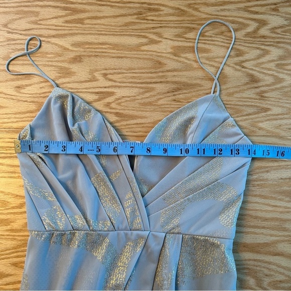 Free People Pretty Tough Venus Draped Metallic Party Dress 2 - Picture 12 of 14